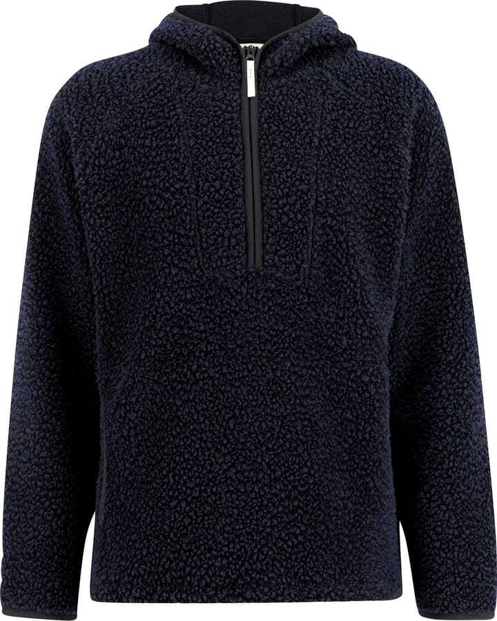 Ulvang Unisex Re Orbit Hooded Half Zip Wool Pile Navy Blue Ulvang