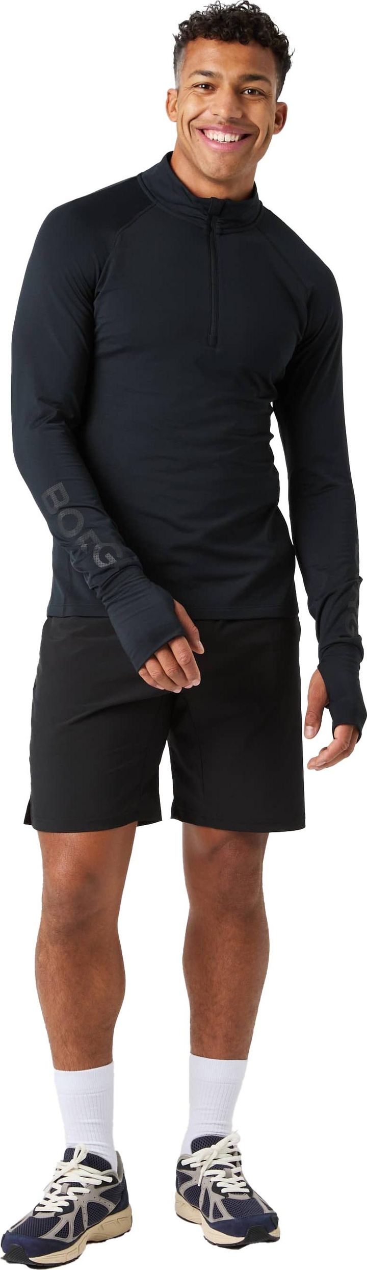 Björn Borg Men's Borg Midlayer Half Zip Black Beauty Björn Borg