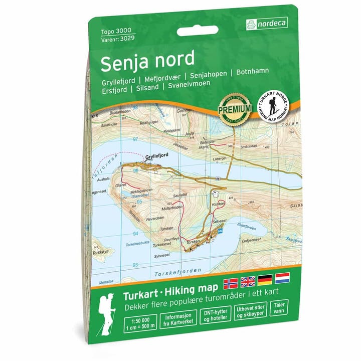 Nordeca Topo 3000 1:50 000 Senja Nord Turkart Ugland IT