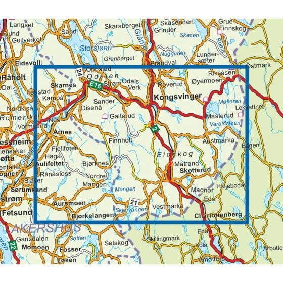 Nordeca Topo 3000 1:50 000 Finnskogen Sør Turkart Ugland IT