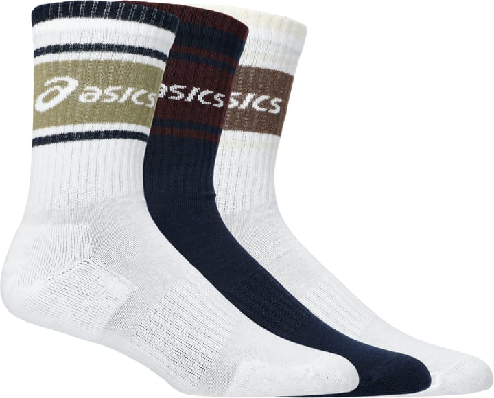 Asics 3 Pack Asics Logo Crew Sock Midnight/dark Red Planet/lemongrass Asics