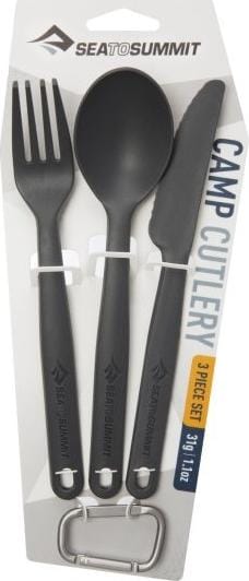Sea To Summit Camp Cutlery Set - 3 Piece Charcoal Sea To Summit