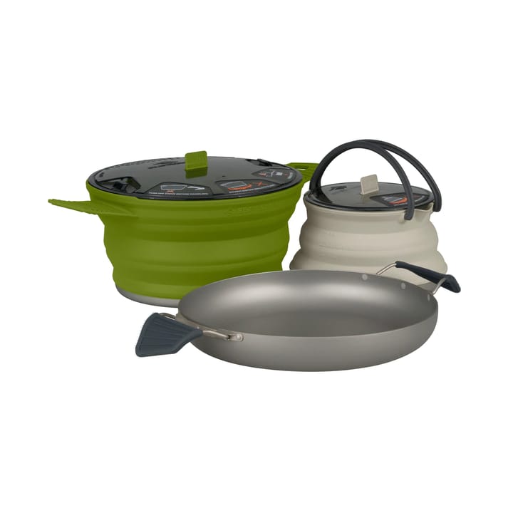 Sea To Summit X-Set 32 Charcoal Pan, Olive Pot, Sand Kettle 3 PC Sea to Summit