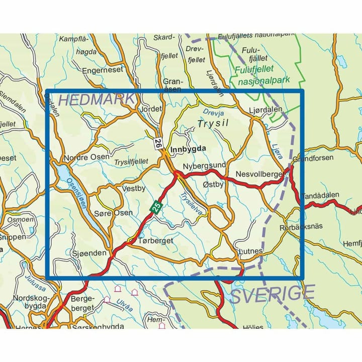 Nordeca Topo 3000 1:50 000 Trysil Sør Turkart Ugland IT