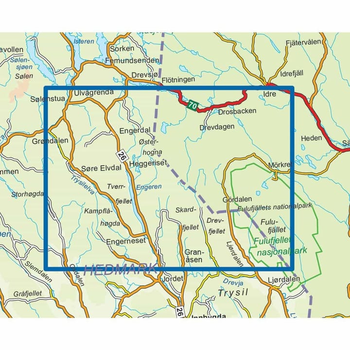 Nordeca Topo 3000 1:50 000 Trysil Nord Turkart Ugland IT