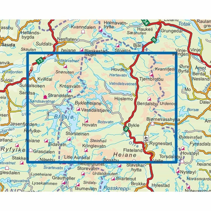 Nordeca Topo 3000 1:50 000 Hovden Sør Turkart Ugland IT