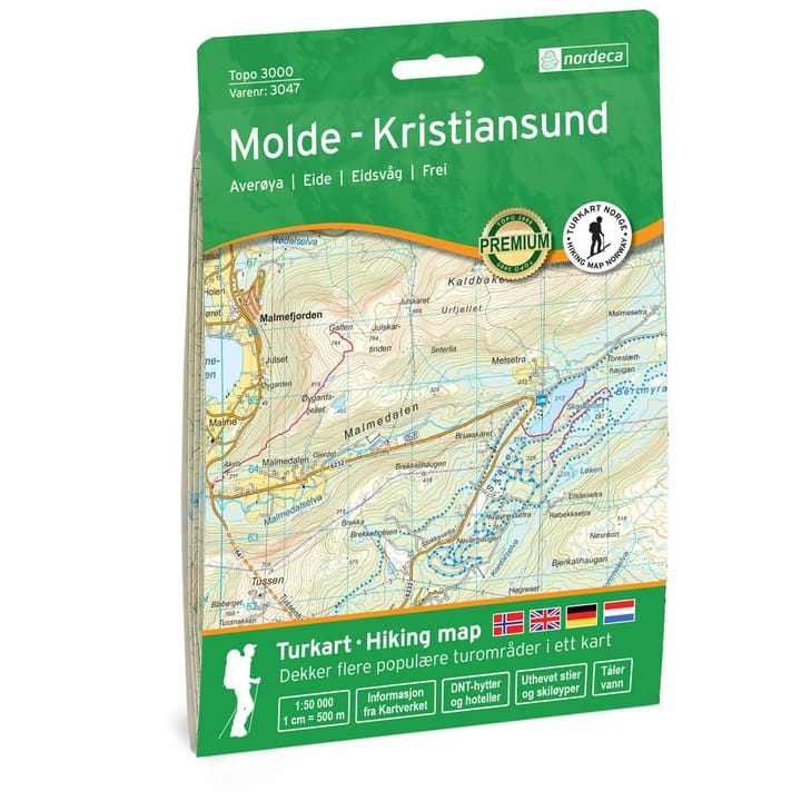 Nordeca Topo 3000 1:50 000 Molde - Kristiansund Turkart Ugland IT