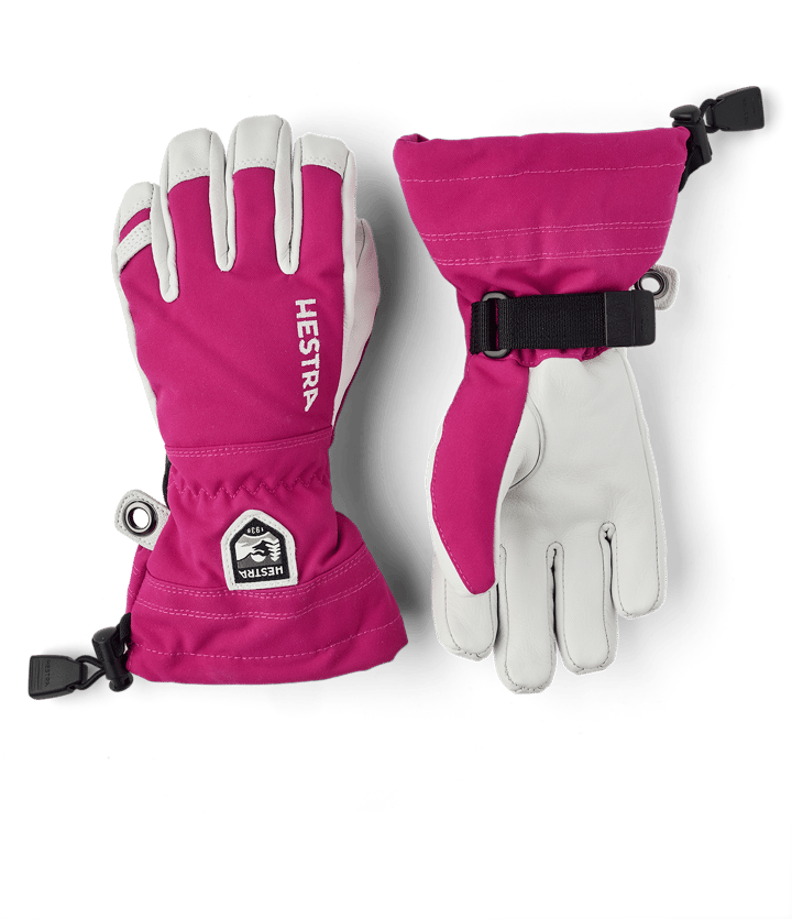 Juniors' Army Leather Heli Ski Fuchsia Hestra