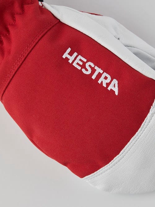 Hestra Army Leather Heli Ski Jr. - Mitt Röd Hestra
