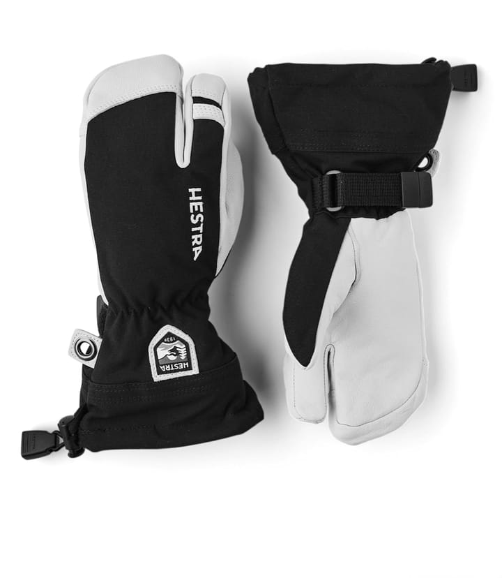 Hestra Army Leather Heli Ski Jr. - 3 Finger Svart Hestra