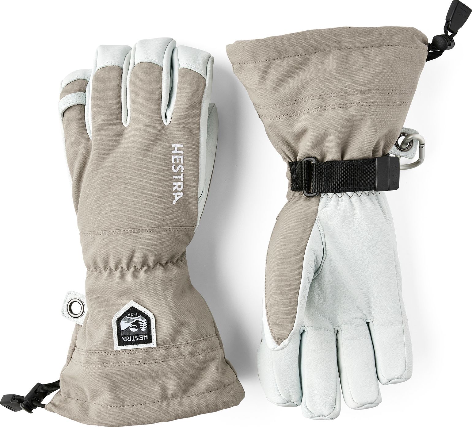 Hestra Army Leather Heli Ski 5-finger Khaki