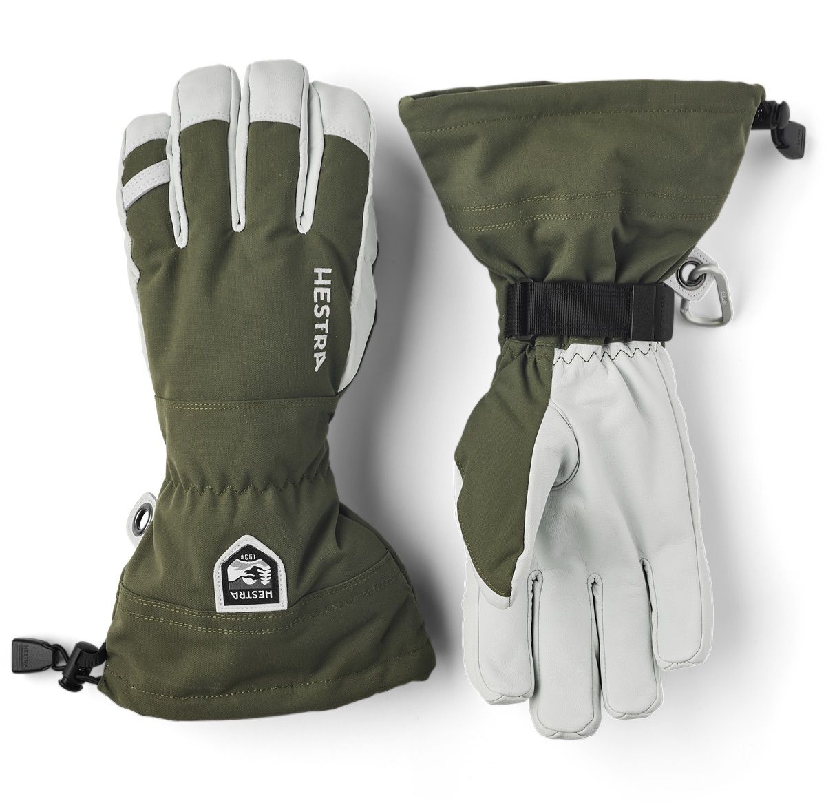 Hestra Army Leather Heli Ski - 5 Finger Olive