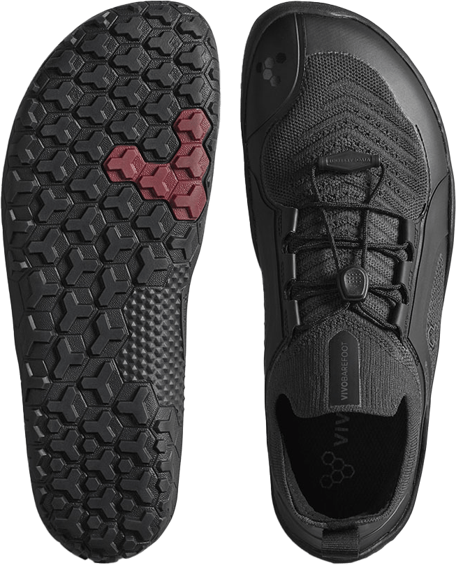 Vivobarefoot Men's Primus Trail Knit FG Obsidian/Obsidian Vivobarefoot