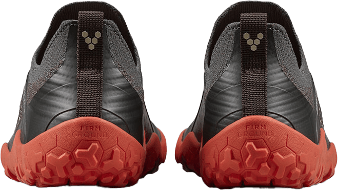 Vivobarefoot Men's Primus Trail Knit FG Obsidian/cherry Tomato Vivobarefoot