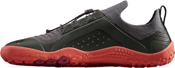 Vivobarefoot Men's Primus Trail Knit FG Obsidian/cherry Tomato Vivobarefoot
