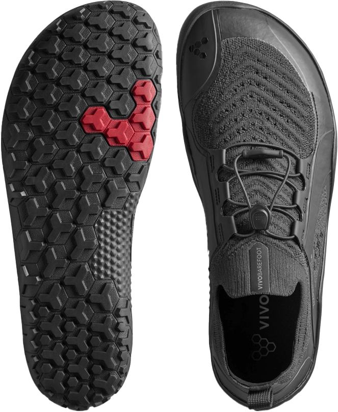 Vivobarefoot Men's Primus Trail Knit FG Grounding Obsidian/Obsidian Vivobarefoot