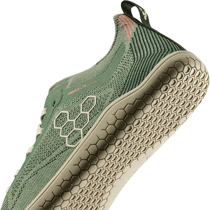 Vivobarefoot Women's Primus Lite Knit Natural Dusty Green Vivobarefoot