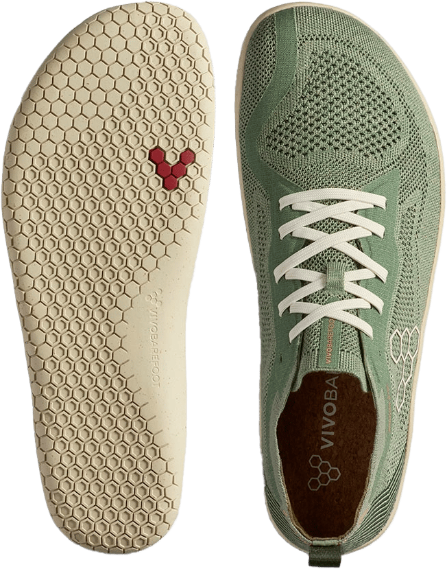 Vivobarefoot Men's Primus Lite Knit Natural Dusty Green Vivobarefoot