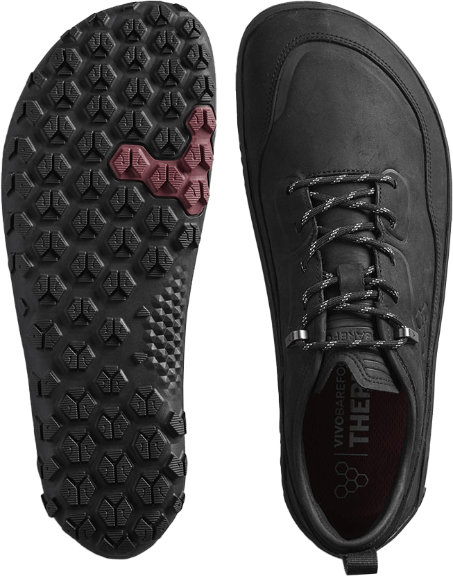 Vivobarefoot Men's Tracker Leather AT Low II Obsidian Vivobarefoot