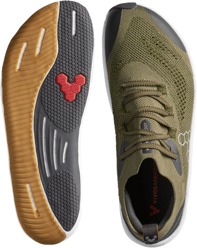 Vivobarefoot Men's Primus Flow Knit Dark Olive Vivobarefoot