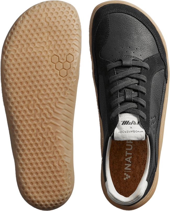 Vivobarefoot Men's Gobi II Sneaker Premium Leather Obsidian Vivobarefoot