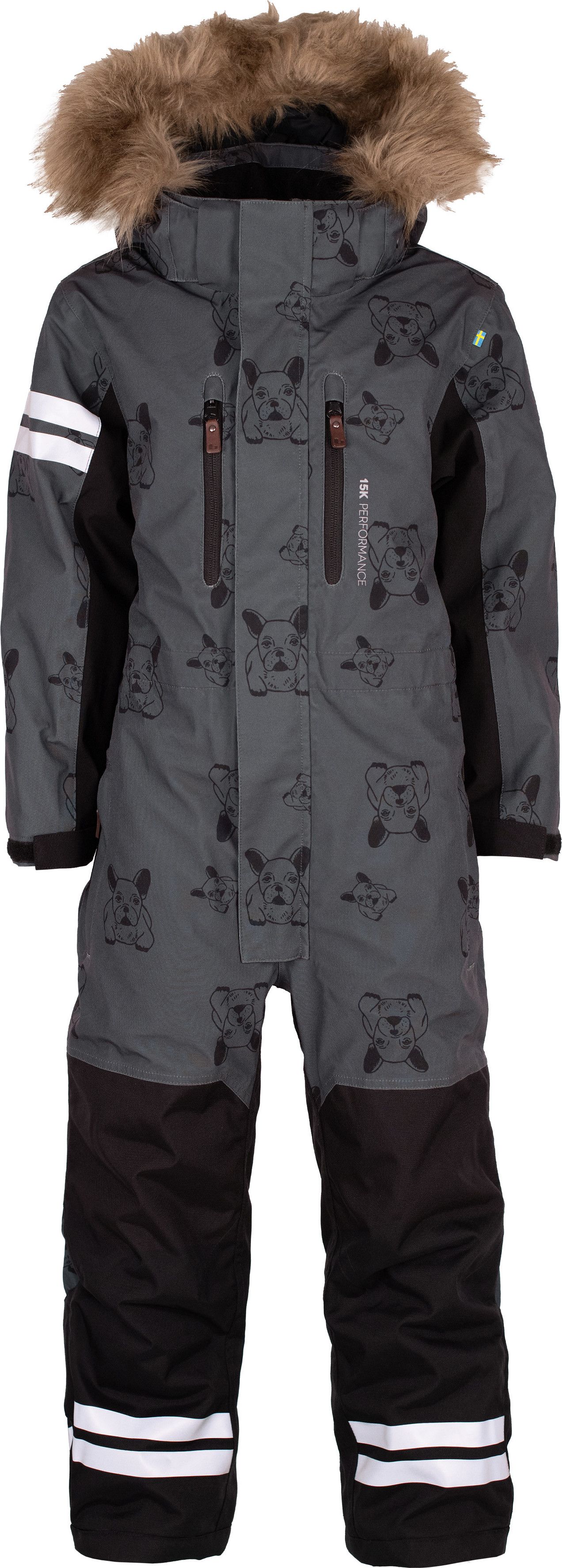 Lindberg Kids' Colden Overall Anthracite/Black