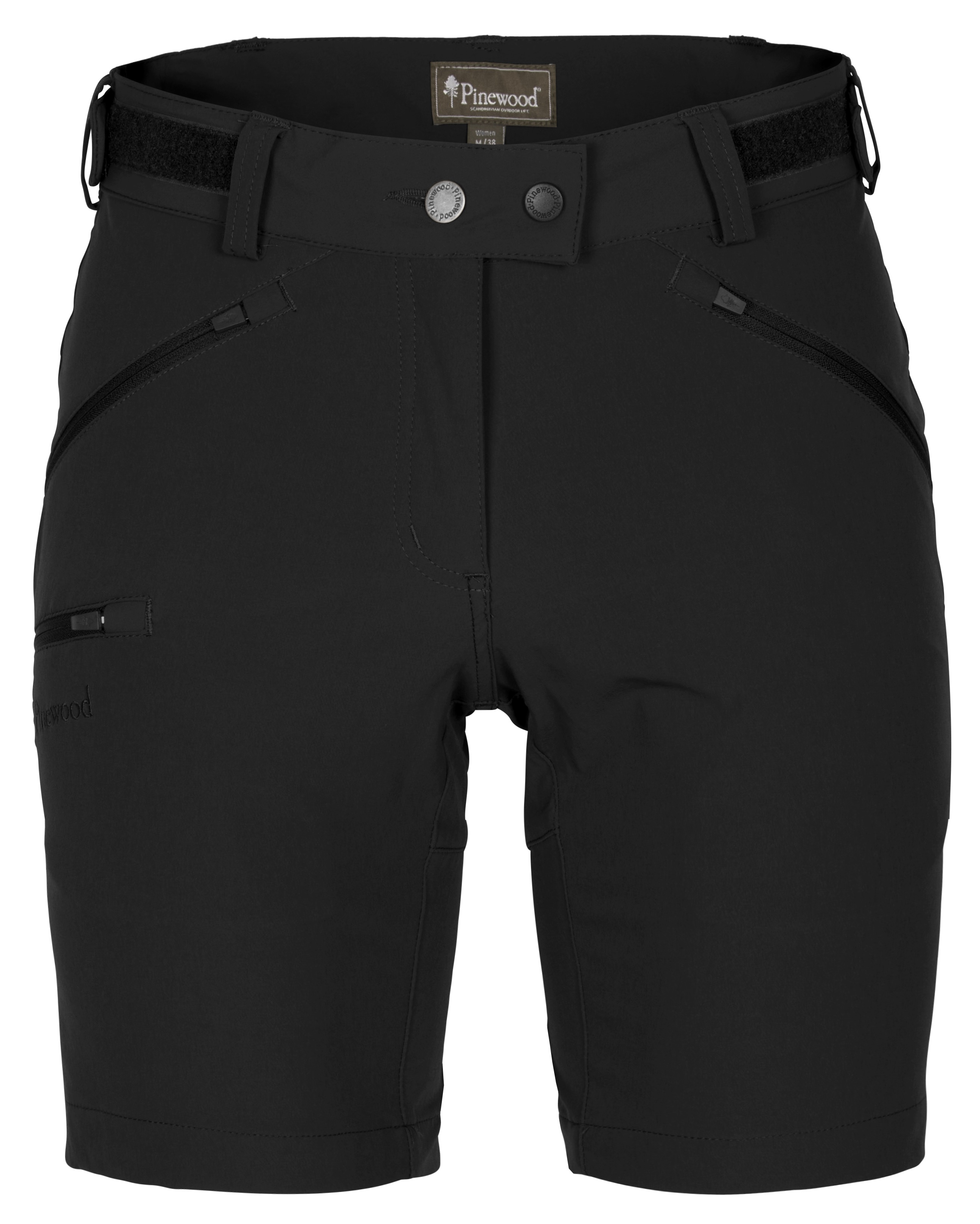 Pinewood Women's Abisko Light Stretch Shorts Black Friluftsshorts 38
