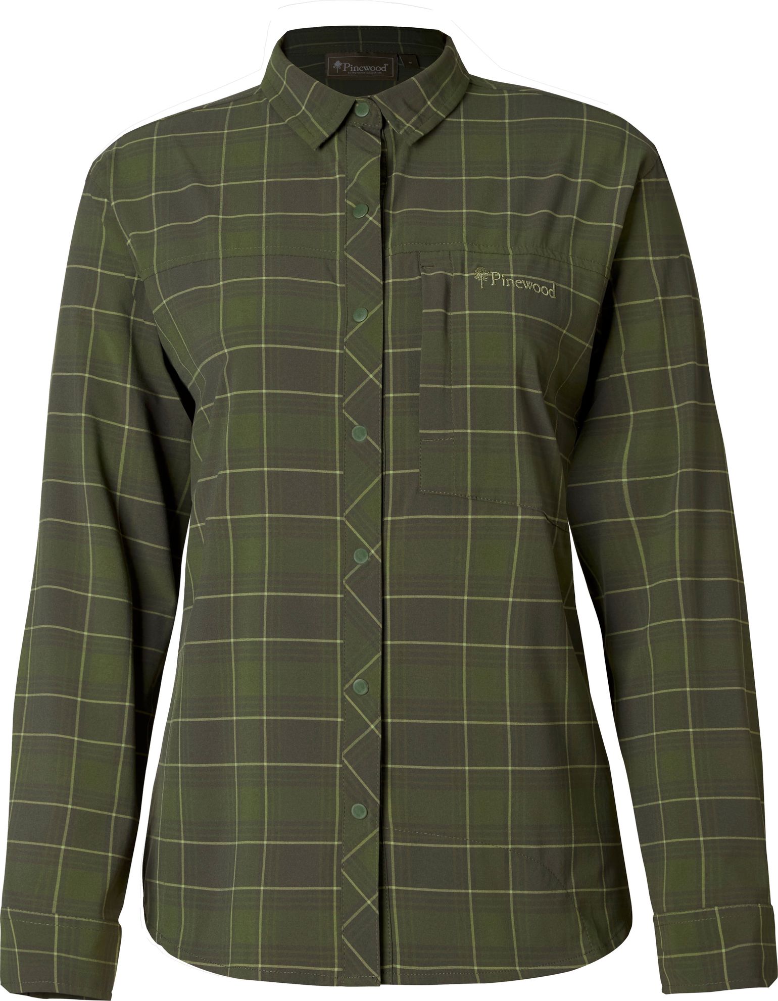 Pinewood Women's Abisko Trekking Longslevve Shirt Moss Green