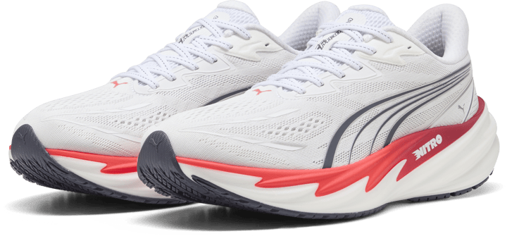 Puma Men's Velocity Nitro 5 White-ultra Red Puma