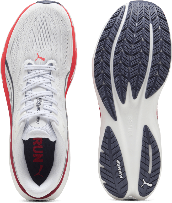 Puma Men's Velocity Nitro 5 White-ultra Red Puma