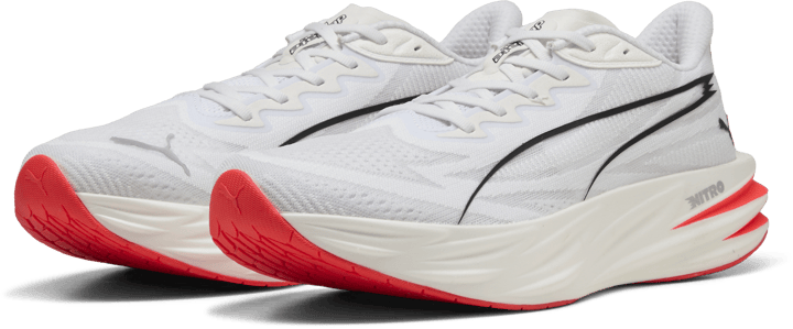 Puma Men's Deviate Pure Nitro White-ultra Red-silver Puma