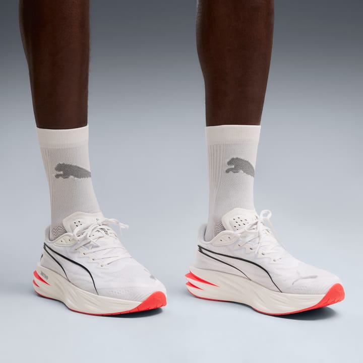 Puma Men's Deviate Pure Nitro White-ultra Red-silver Puma