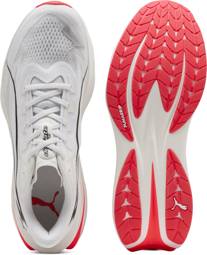 Puma Men's Deviate Pure Nitro White-ultra Red-silver Puma