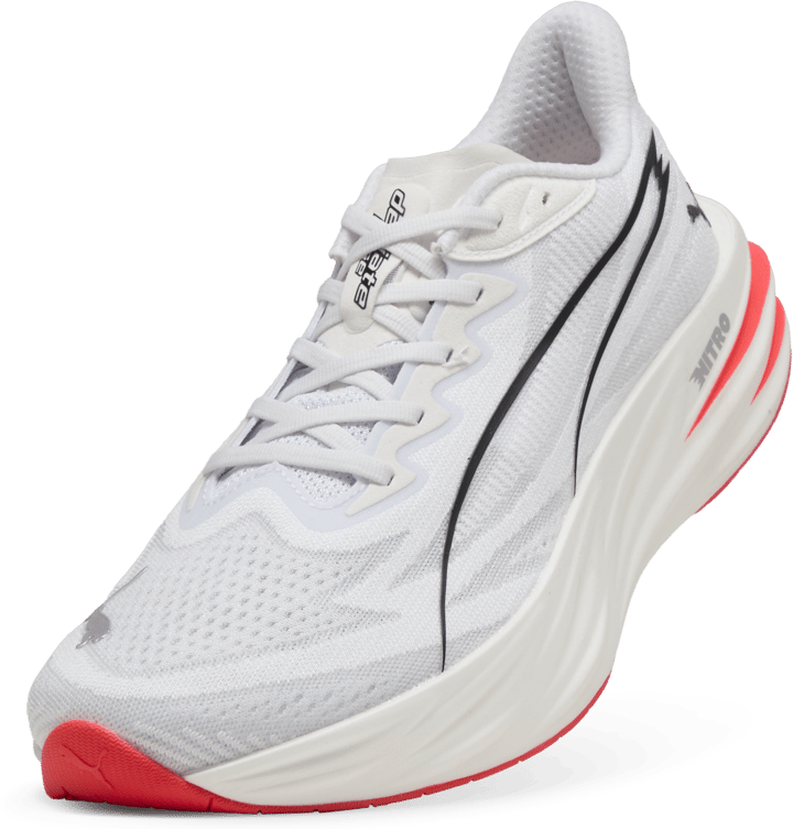 Puma Men's Deviate Pure Nitro White-ultra Red-silver Puma