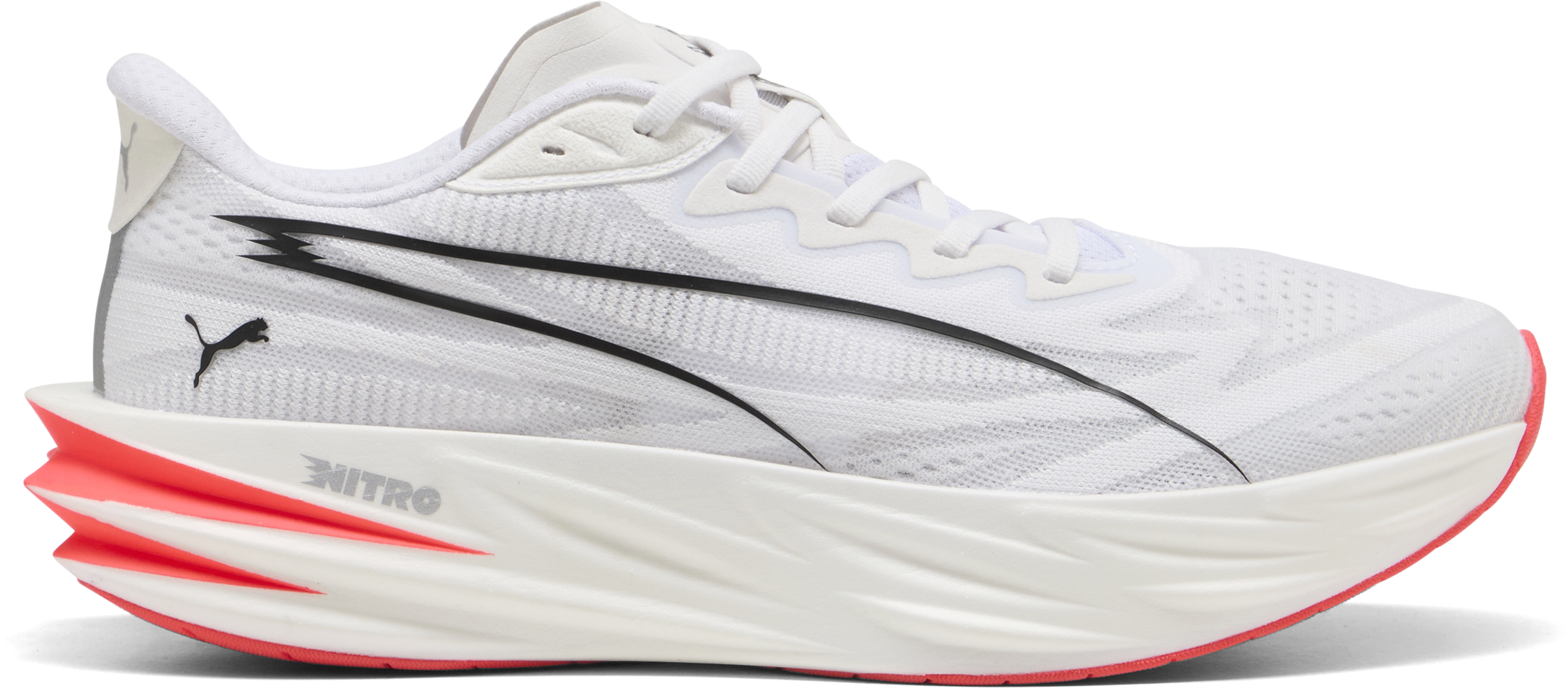 Puma Men's Deviate Pure Nitro White-ultra Red-silver