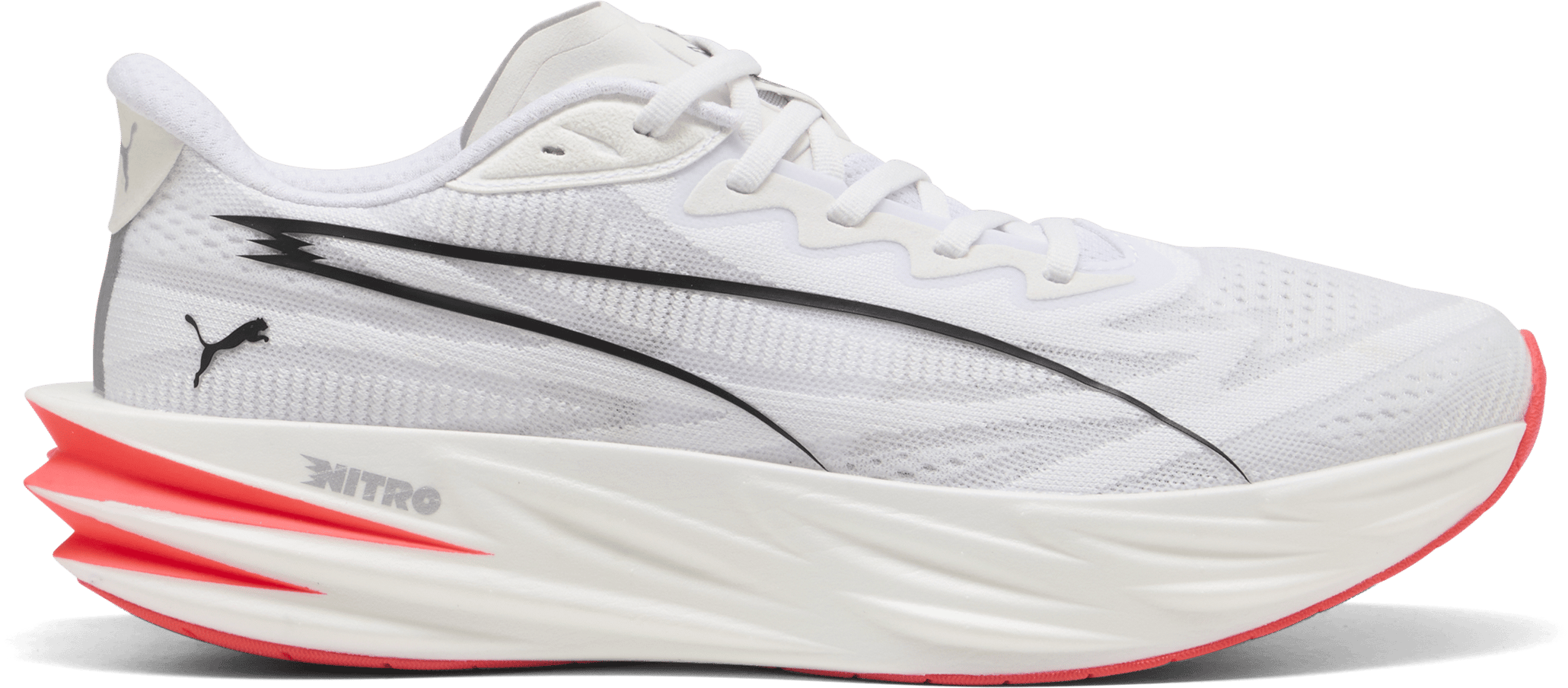 Puma Men's Deviate Pure Nitro White-ultra Red