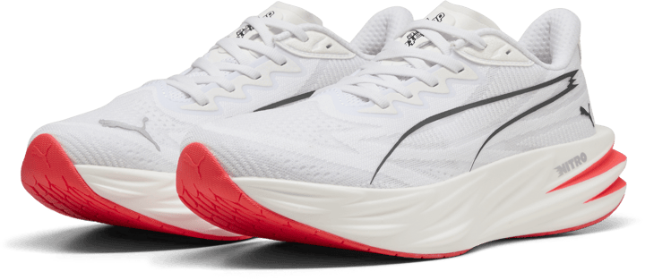 Puma Women's Deviate Pure Nitro White-ultra Red Puma