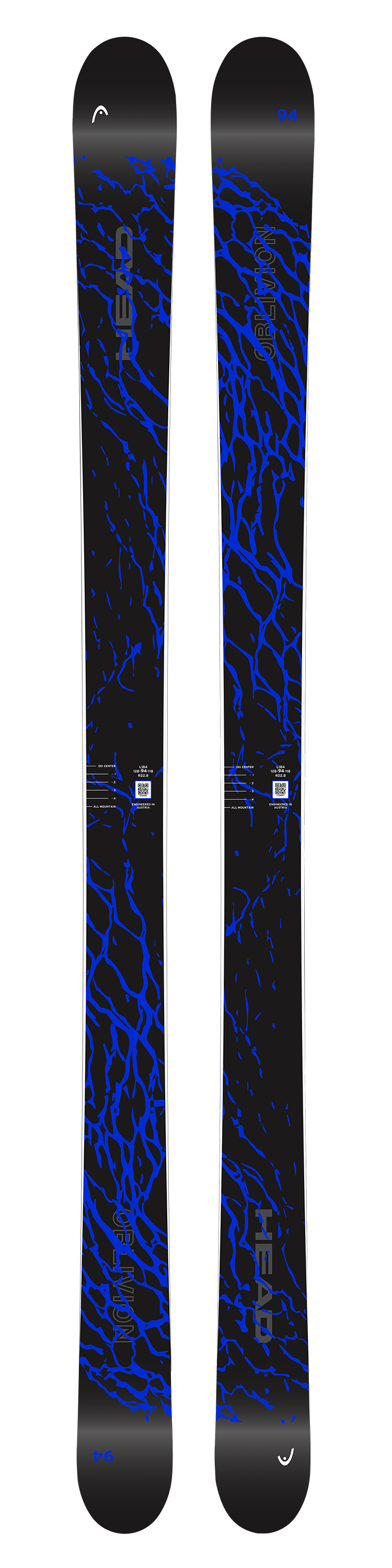 Head Oblivion 94 Black/blue Laskettelusukset 170 cm