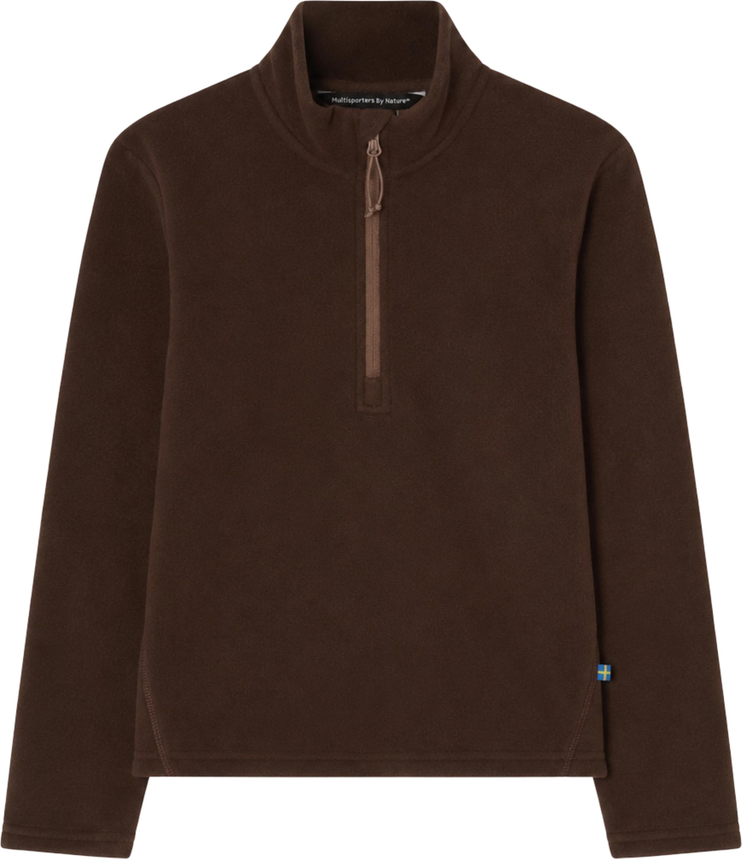 Isbjörn of Sweden Kids' & Teens' Cloud Half Zip Fleece Chocolate