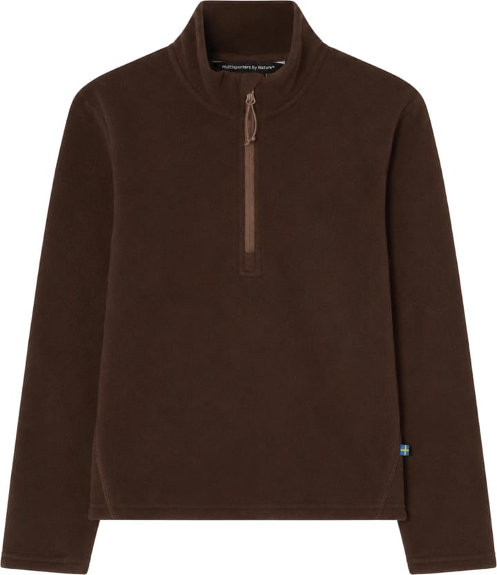 Isbjörn of Sweden Kids' & Teens' Cloud Half Zip Fleece  Chocolate Isbjörn of Sweden