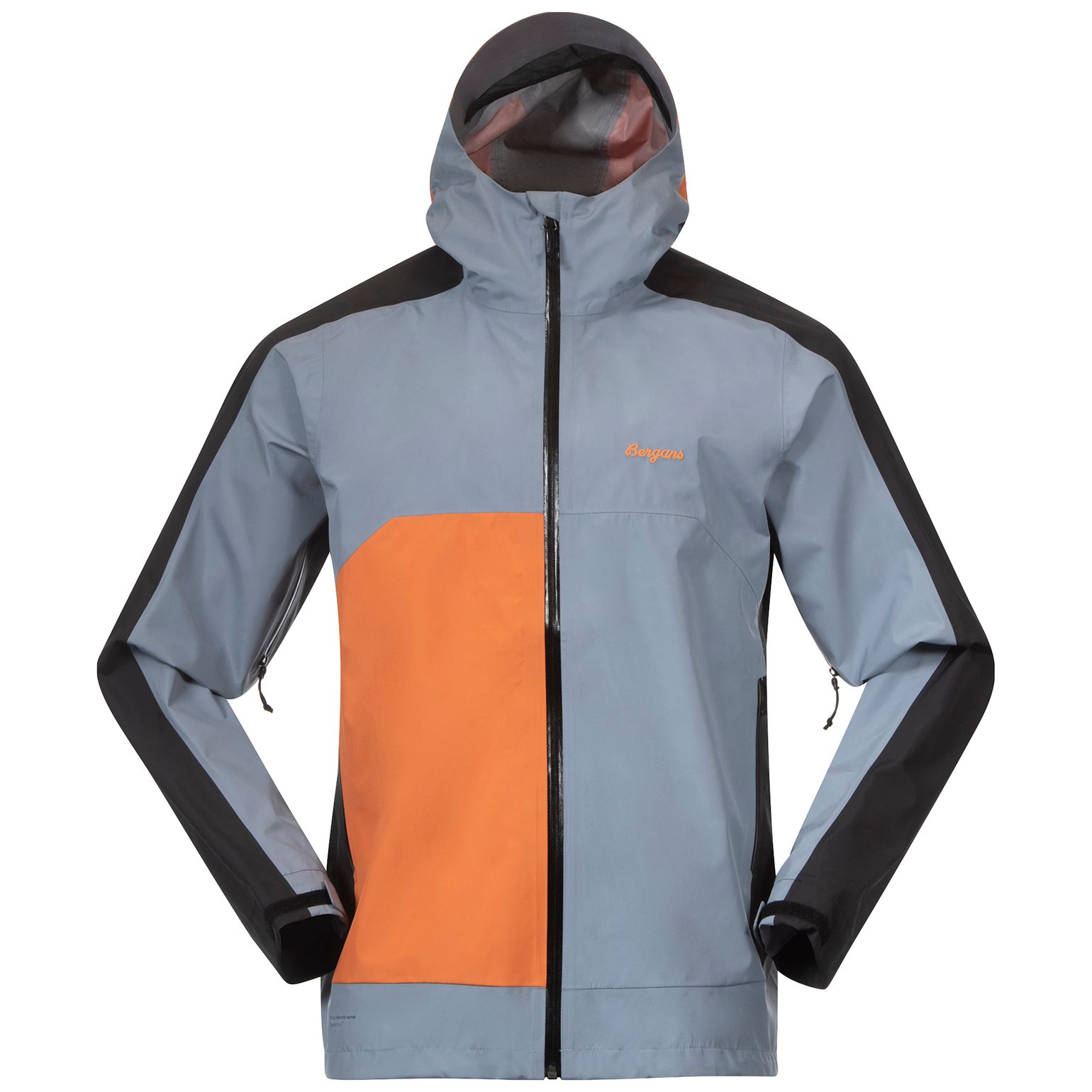 Bergans Men's Vaagaa Light 3L Shell Jacket Husky Blue/Black/Faded Orange