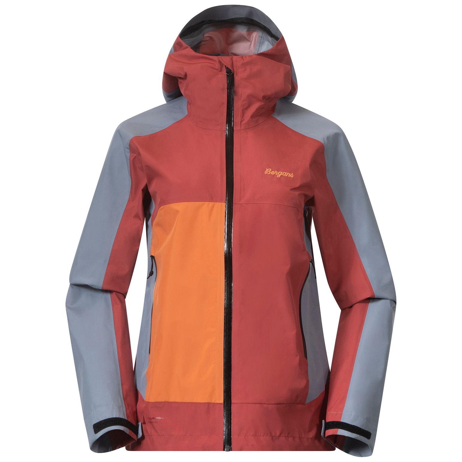 Bergans Women's Vaagaa Light 3l Shell Jacket Rusty Dust/Husky Blue/Faded Orange