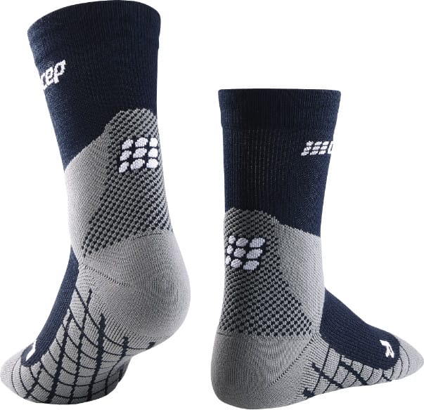 CEP Men's Hiking Light Merino Mid Cut Compression Socks Blue CEP CEP Men's Hiking Light Merino Mid Cut Compression Socks Blue CEP