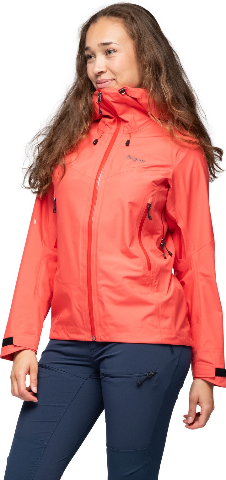 Bergans Women's Rabot Light 3L Shell Jacket Peachy Red Bergans