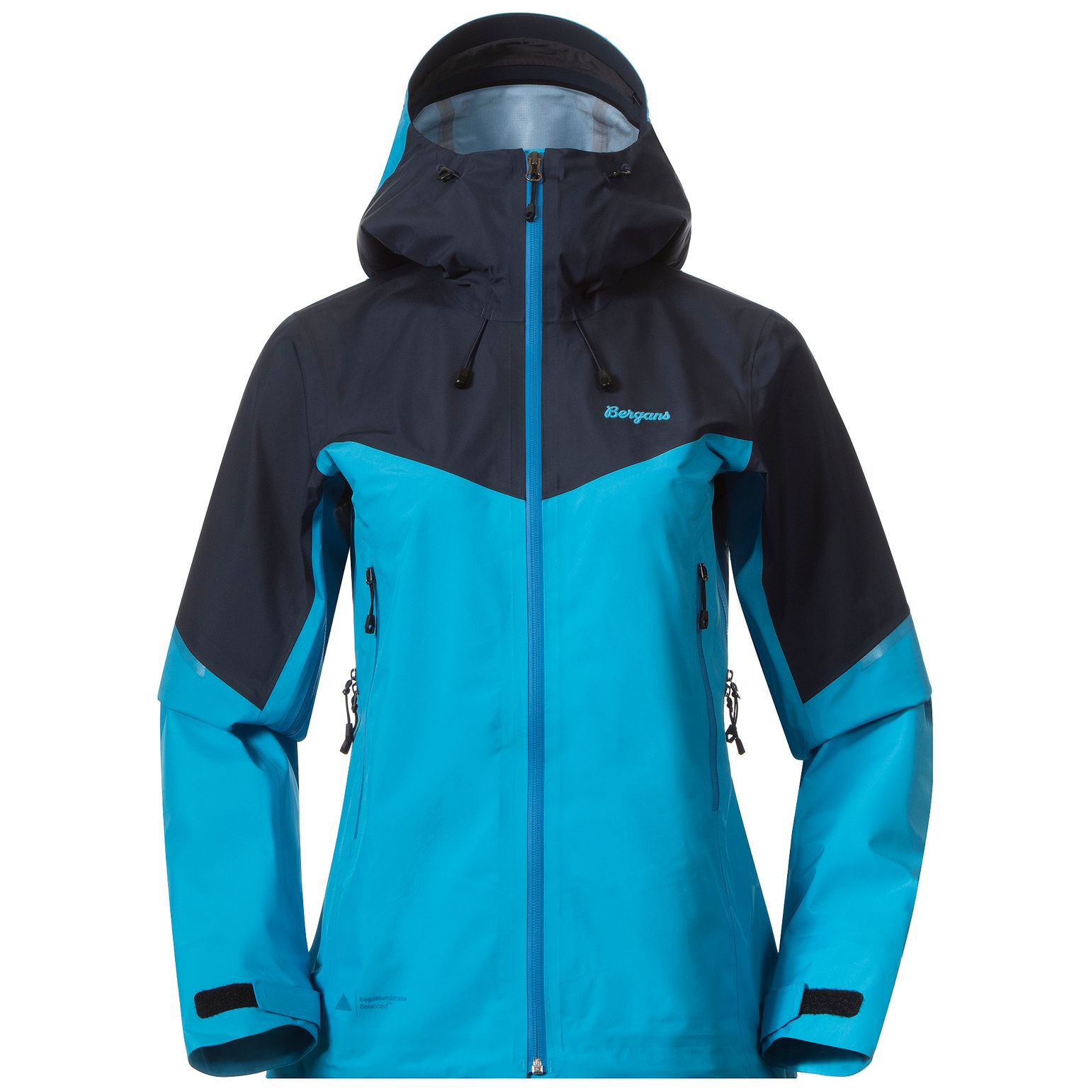 Bergans Women's Rabot Light 3L Shell Jacket Aqua Lagoon/Navy Blue