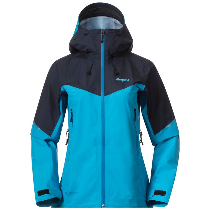 Bergans Women's Rabot Light 3L Shell Jacket Aqua Lagoon/Navy Blue Bergans