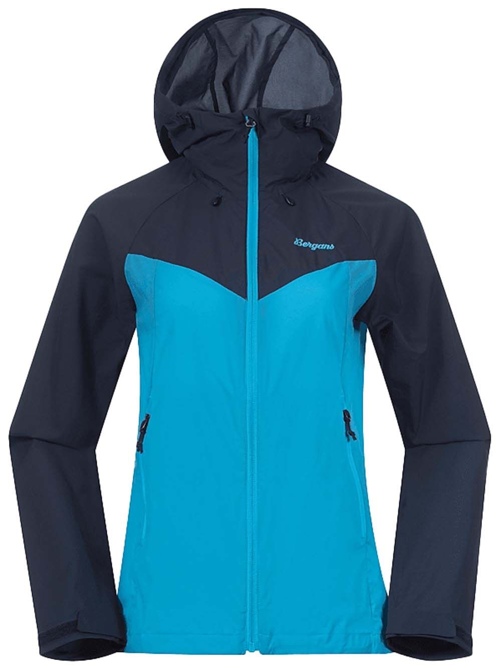 Bergans Women's Rabot Windbreaker Jacket Aqua Lagoon/Navy Blue