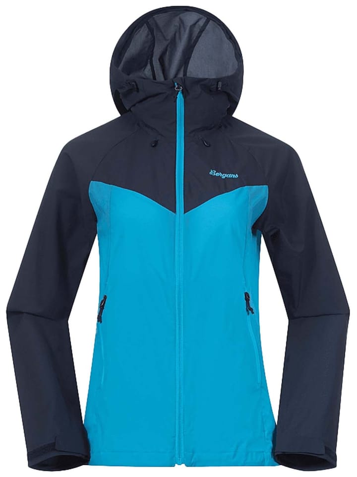 Bergans Women's Rabot Windbreaker Jacket Aqua Lagoon/Navy Blue Bergans