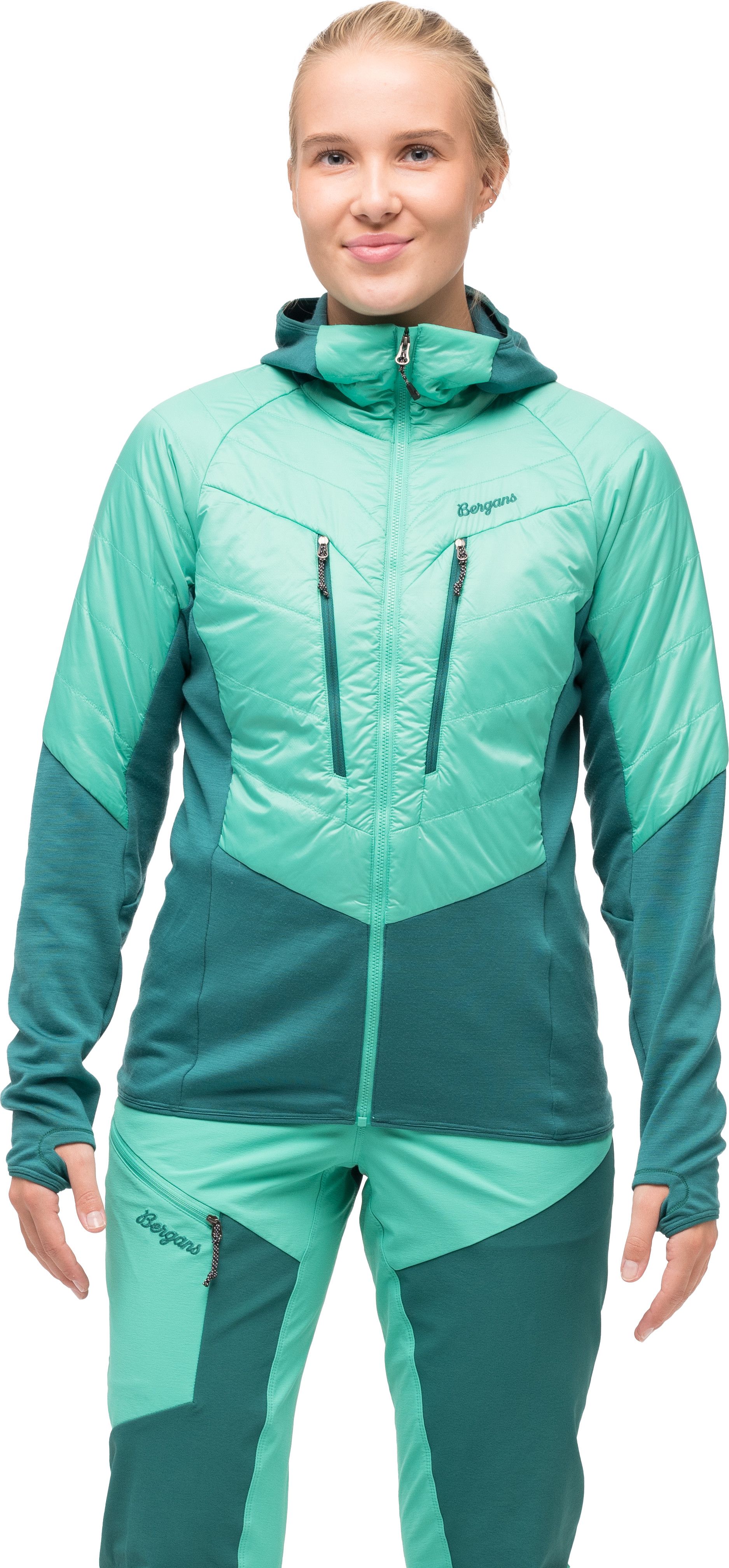 Bergans Women's Tind Light Insulated Jacket Light Malachite Green/Malachite Green