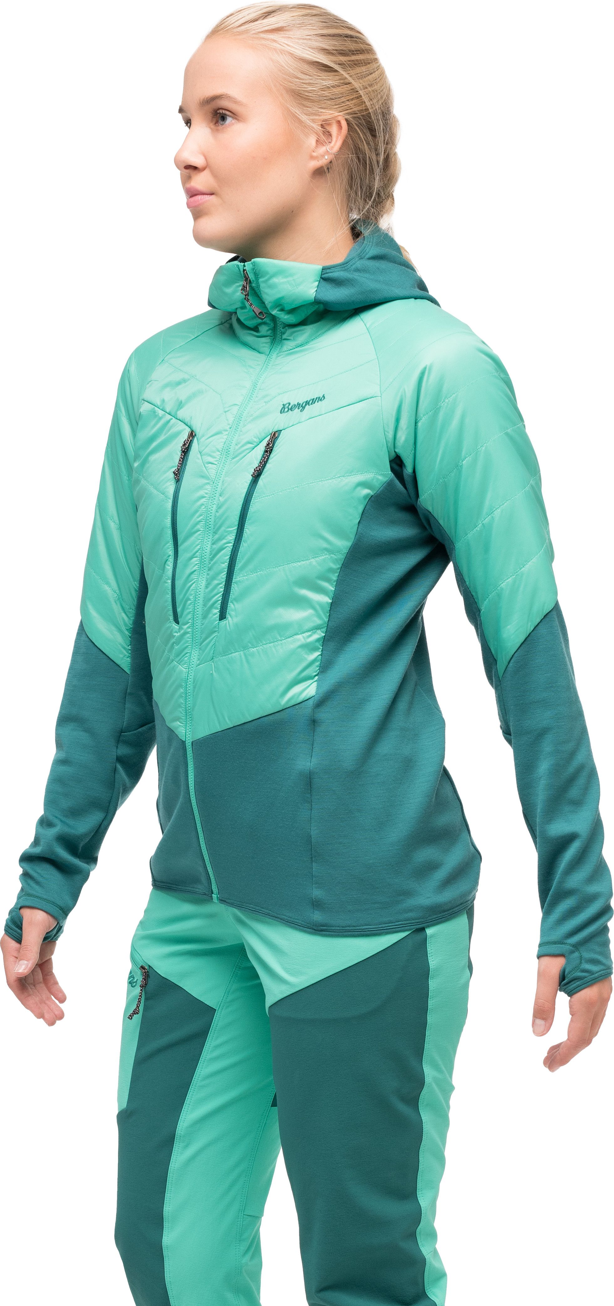 Bergans Women's Tind Light Insulated Jacket Light Malachite Green/Malachite Green